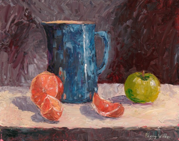 Blue Mug & Fruit